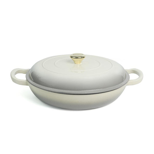VAV GET  Enameled Cast Iron Dutch Oven Shallow Casserole 12-inch