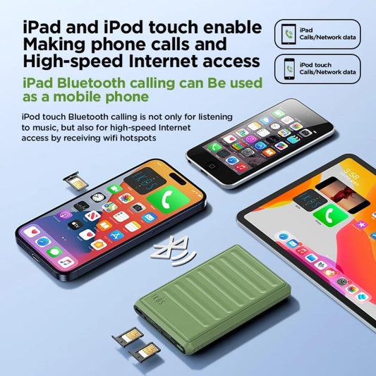 IKOS K7 Bluetooth Dual SIM Adapter – 4G Call, SMS & Data Support for iPhone, iPad & iPod (Dual SIM for Non-PTA iOS Devices)
