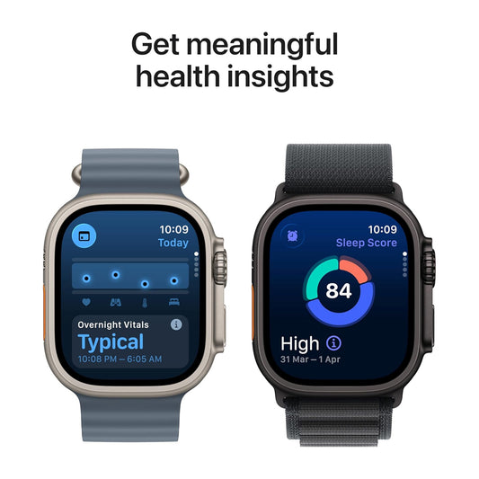 Apple Watch Ultra 3 GPS + Cellular 49mm Premium Running and Multisport Smartwatch with Rugged Black Titanium Case with Black Alpine Loop - Small. Advanced Health and Fitness Tracking