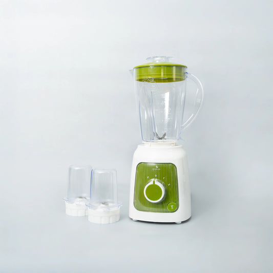 GRATUS 350Watts BLENDER, Big 1650 ml Jar + 2 Grinder Jars, 2 Speeds + Pulse + Turbo options, 1 year brand warranty (Lite Blue)