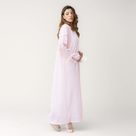 linen abayas in uae, printed abaya, modern abayas in uae, floral design abaya, abaya online