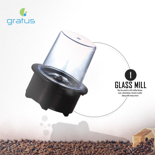 GRATUS 350Watts BLENDER with 1.6 ltr Jar + Mill Jar, 2 Speeds + Pulse function