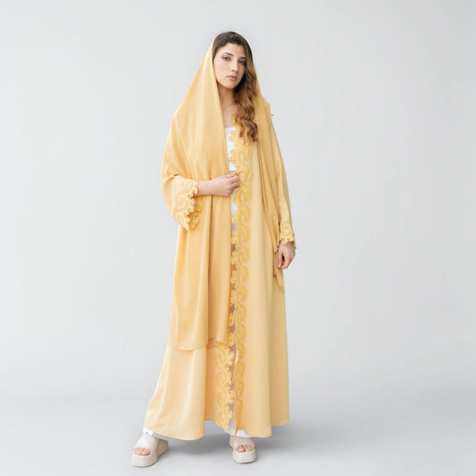 golden abaya, abayas for women, fancy abayas, crepe abaya, printed abaya, modern abayas in uae