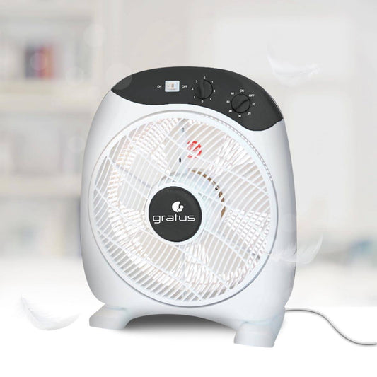 Gratus 12-inch Electric Box Fan, with 2 years warranty, Model- GRBF12FTBM