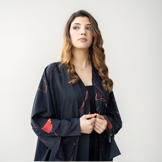 fancy abayas in uae, crepe abaya, velvet abaya, printed abaya, modern abaya, floral design abaya