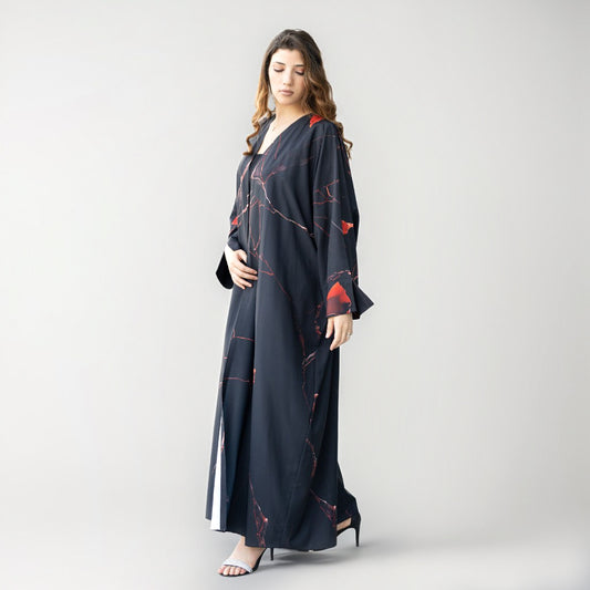 abayas online, black abayas in uae, stylish abaya, trendy abaya, linen abayas in uae