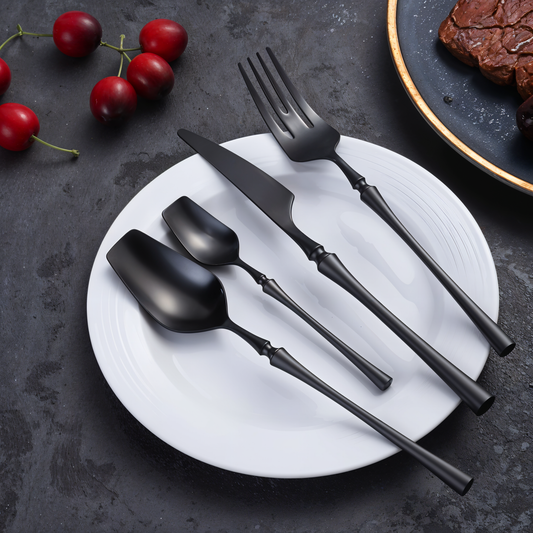 VAV GET 24-PIECE FLATWARE CUTLERY SET FOR 6 PEOPLE.