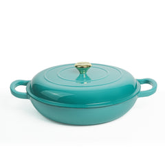 VAV GET  Enameled Cast Iron Dutch Oven Shallow Casserole 12-inch