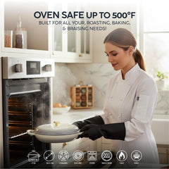VAV GET  Enameled Cast Iron Dutch Oven Shallow Casserole 12-inch