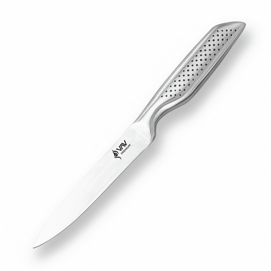 VAV GET PREMIUM 5-inch Utility Knife. Comfortable and Pleasing Handle and Professional Stainless Steel with Long-Lasting Sharpness.