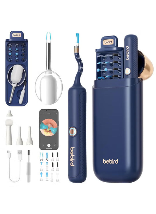 BEBIRD Earsight Plus Ear Wax Removal Tool with HD Camera & Light – Wireless Visual Ear Cleaner (Dark Blue)