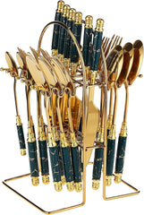 VAV GET 24-PIECE FLATWARE CUTLERY SET FOR 6 PEOPLE.