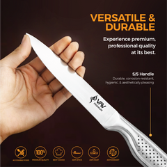VAV GET PREMIUM 5-inch Utility Knife. Comfortable and Pleasing Handle and Professional Stainless Steel with Long-Lasting Sharpness.
