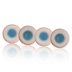 VAV GET 4-Piece Diet Safe Deep Stoneware Feature Dinnerware Plates Set. Service for 4 includes: 4-pieces 21cm / 8.5inch Dinner Plates.