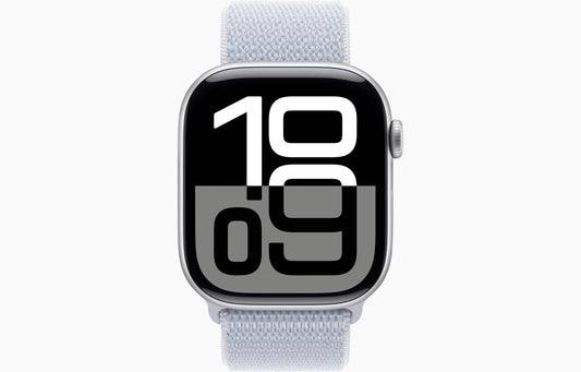 Apple Watch Series 10 GPS – 42mm & 46mm Smartwatch with Jet Black Aluminium Case and Black Sport Band – Fitness Tracker, ECG App, Always-On Retina Display