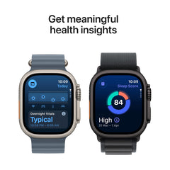 Apple Watch Ultra 3 GPS + Cellular 49mm Premium Running and Multisport Smartwatch with Rugged Natural Titanium Case with Natural Titanium Milanese Loop - Large. Advanced Health and Fitness Tracking  - Middle East Version