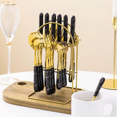 VAV GET 24-PIECE FLATWARE CUTLERY SET FOR 6 PEOPLE.