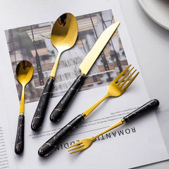 VAV GET 24-PIECE FLATWARE CUTLERY SET FOR 6 PEOPLE.