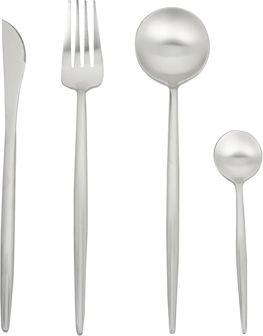 VAV GET 24-PIECE FLATWARE CUTLERY SET FOR 6 PEOPLE.