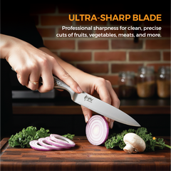 VAV GET PREMIUM 5-inch Utility Knife. Comfortable and Pleasing Handle and Professional Stainless Steel with Long-Lasting Sharpness.