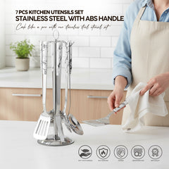 VAV GET 7 pcs Kitchen Utensils Set, Stainless Steel with ABS Handle.