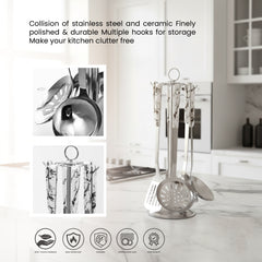 VAV GET 7 pcs Kitchen Utensils Set, Stainless Steel with ABS Handle.