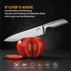 VAV GET Premium 8-inch Chef's Knife. Comfortable and Pleasing Handle and Professional Stainless Steel with Long-Lasting Sharpness.