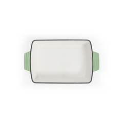 VAV GET Healthy & Safe Enamel Cast Iron Rectangular Roasting Dish, (12-Inch, Green) Oven & Induction Compatible, Easy-Clean Non-Stick Interior