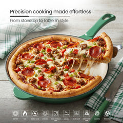 VAV GET Healthy and Safe Non-Stick Enameled Cast Iron 8-Piece Dutch Oven Cookware Set. Includes: 24cm Dutch Oven Fry Pan, Dutch Oven Crepe Pan, 18cm, 21cm, and 24cm Dutch Ovens with Lids.