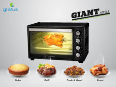 Gratus 48L, 2000W Electric Oven Toaster Grill with Rotisserie function, Timer, Temperature control, 1 Year Full Warranty - GOTG48TT