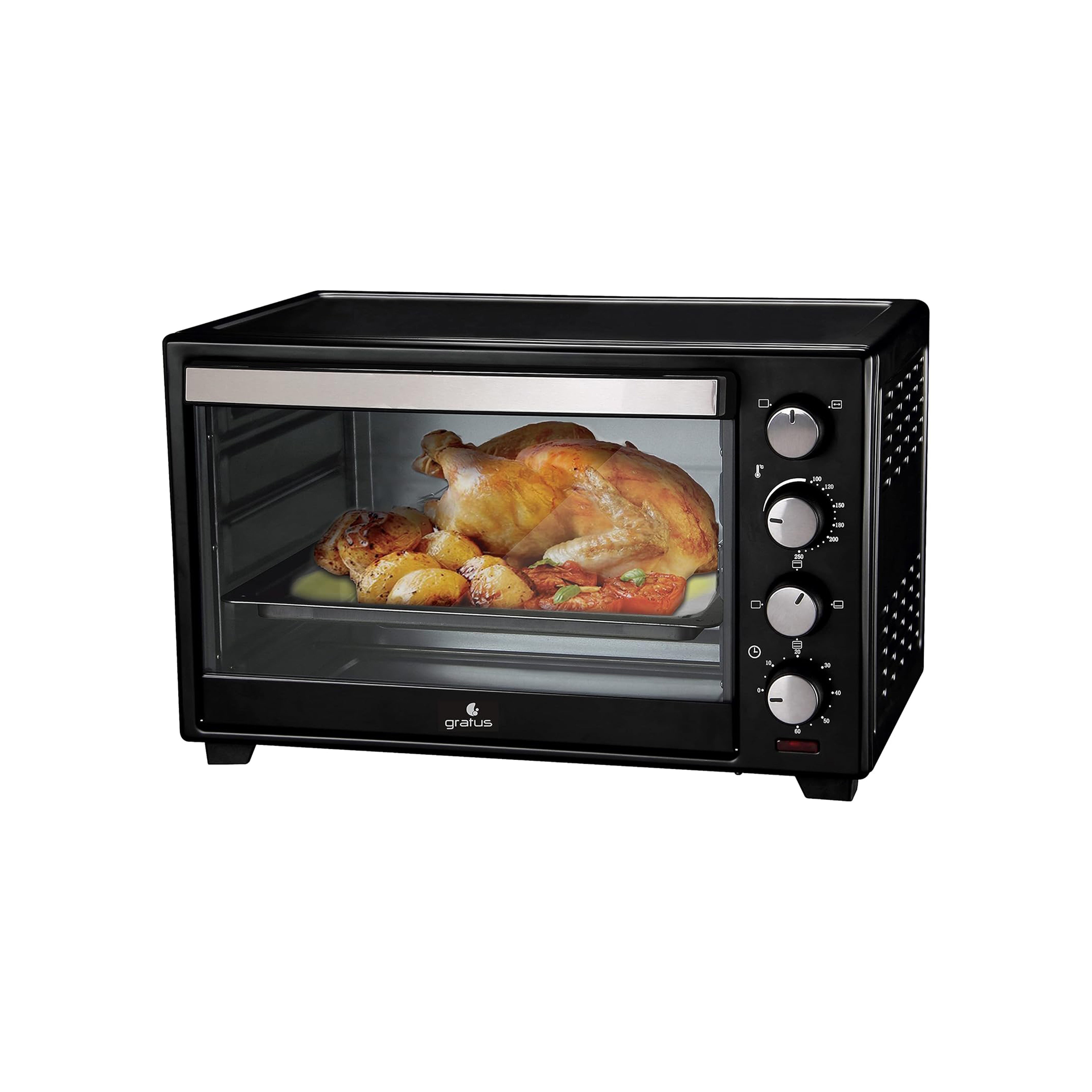 Gratus 48L Oven Toaster Grill (Black) Model - GOTG48TT 1 Year Full Warranty.