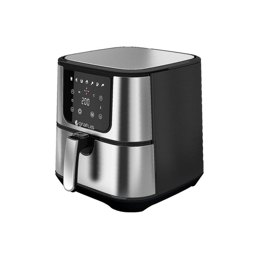Gratus Air Fryer, Overheating Protection Function Inbuilt, The healthy Airfryer which leads you to Oil free, Low fat cooking. 5.5LCapacity, Digital Display, 1800 W, 2 Year warranty. - VAV GET ME