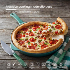 VAV GET Healthy and Safe Non-Stick Enameled Cast Iron 8-Piece Dutch Oven Cookware Set. Includes: 24cm Dutch Oven Fry Pan, Dutch Oven Crepe Pan, 18cm, 21cm, and 24cm Dutch Ovens with Lids.