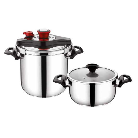 Pressure Cookware 4+7Lt Set. Made In Turkey Black