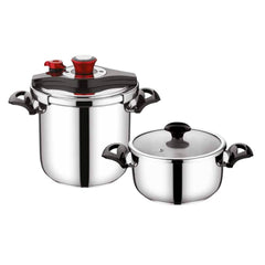 Pressure Cookware 4+7Lt Set. Made In Turkey Black