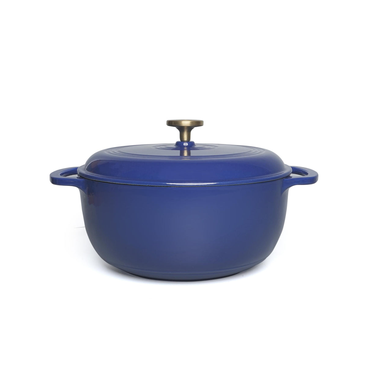 VAV GET 6QT Enameled Cast Iron Round Dutch Oven, Family Style Heavy-Duty Pre-Seasoned Cookware, Healthy & Safe Non-Stick, Oven & Stovetop Safe – Sapphire Blue