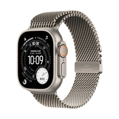 Apple Watch Ultra 3 GPS + Cellular 49mm Premium Running and Multisport Smartwatch with Rugged Natural Titanium Case with Natural Titanium Milanese Loop - Large. Advanced Health and Fitness Tracking  - Middle East Version