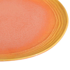 VAV GET 12-Piece Gradient Orange Dinnerware Set. Service for 4 includes: 4-pieces 28.3cm / 11inch Dinner Plates, 4-pieces 23cm / 9inch Appetizer Plates, 4-pieces 16.5cm / 6.5inch Bowls.
