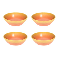 VAV GET 12-Piece Gradient Orange Dinnerware Set. Service for 4 includes: 4-pieces 28.3cm / 11inch Dinner Plates, 4-pieces 23cm / 9inch Appetizer Plates, 4-pieces 16.5cm / 6.5inch Bowls.