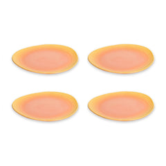 VAV GET 12-Piece Gradient Orange Dinnerware Set. Service for 4 includes: 4-pieces 28.3cm / 11inch Dinner Plates, 4-pieces 23cm / 9inch Appetizer Plates, 4-pieces 16.5cm / 6.5inch Bowls.