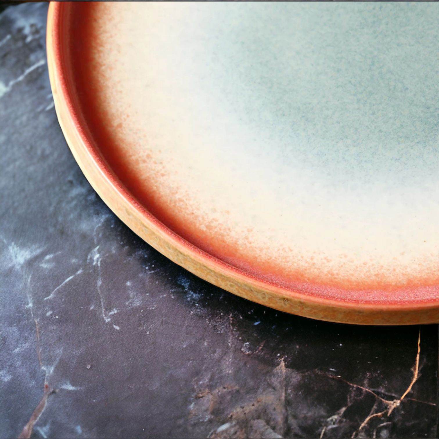 VAV GET 4-Piece Diet Safe Deep Stoneware Feature Dinnerware Plates Set. Service for 4 includes: 4-pieces 21cm / 8.5inch Dinner Plates.