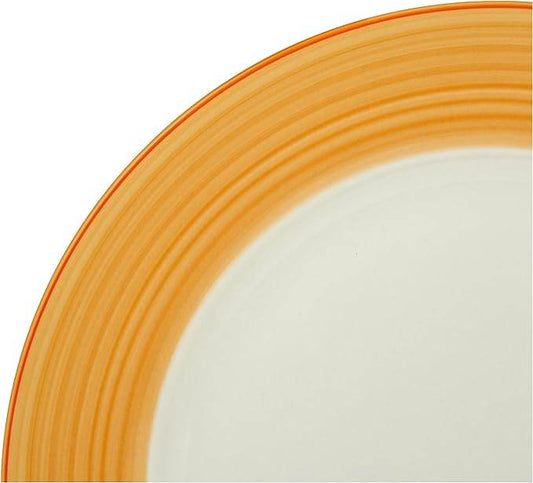 VAV GET 4-Piece Gradual Change Pattern Dinnerware Plates Set. Service for 2 includes: 2-pieces 27cm / 10.55inch Dinner Plates, 2-pieces 23cm / 9inch Appetizer Plates.