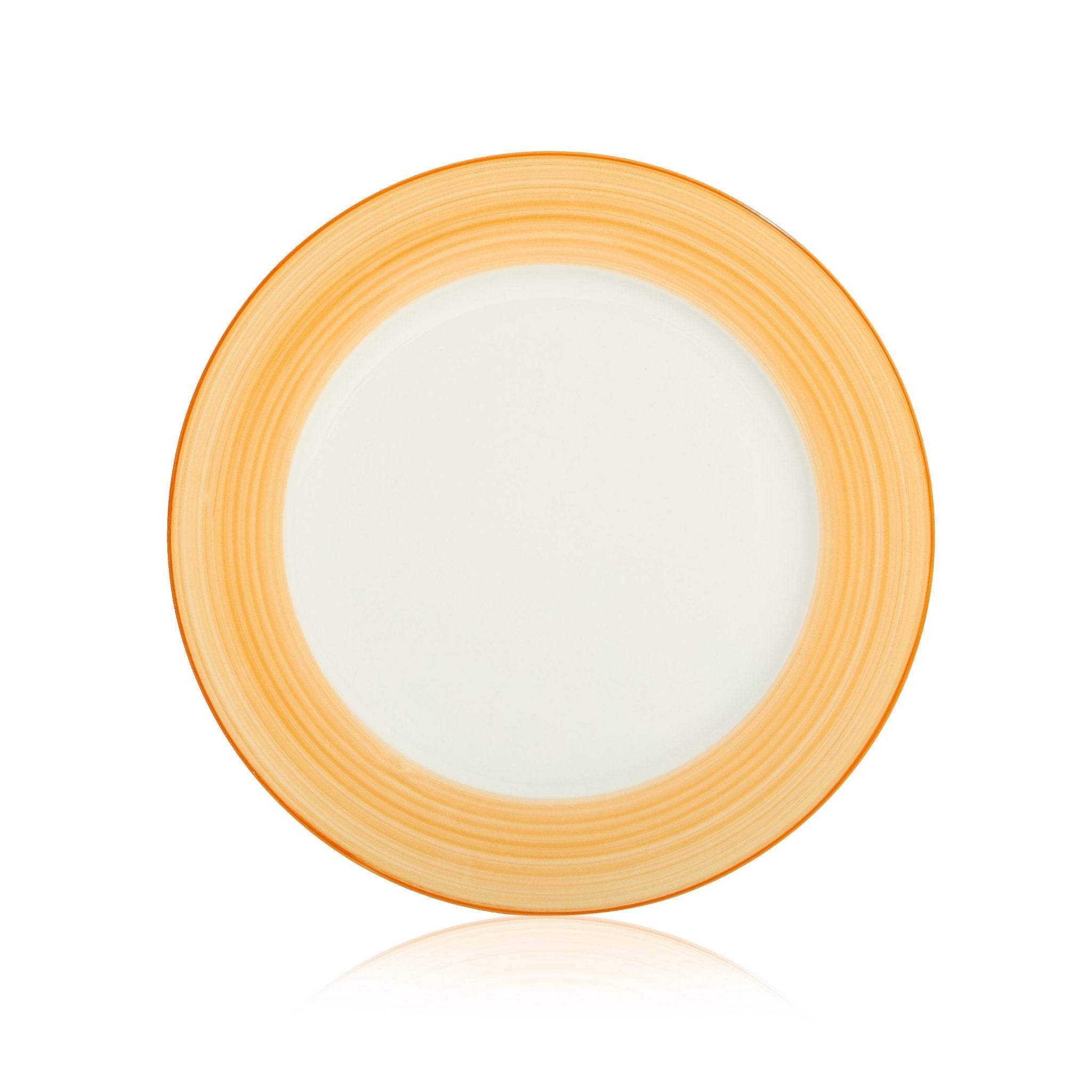 VAV GET 4-Piece Gradual Change Pattern Dinnerware Plates Set. Service for 2 includes: 2-pieces 27cm / 10.55inch Dinner Plates, 2-pieces 23cm / 9inch Appetizer Plates.