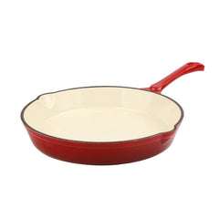 VAV GET Healthy and Safe, Non-Stick Cast Iron Dutch Oven Fry Pan, 25.5x41.5cm / 10x16.3Inch – Red
