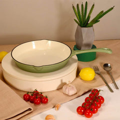 VAV GET Healthy and Safe, Non-Stick Enameled 7-PCS SET of Cast Iron Dutch Oven Cookwares. Set includes: 24cm Dutch Oven Fry Pan, 18cm, 21cm, 24cm Dutch Oven Cookwares with Lids and Gloves.