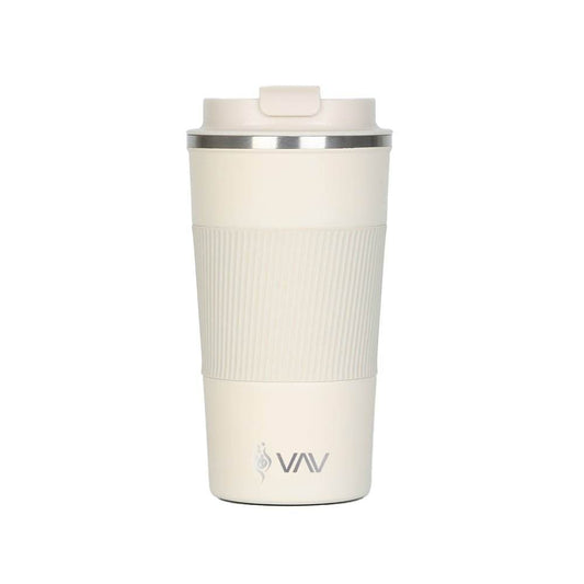 VAV GET Travel Coffee Mug Stainless Steel Vacuum Ice and Hot Drinks Insulated Tumbler for Home Office Outdoor Works Beige