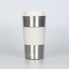 VAV GET Travel Coffee Mug Stainless Steel Vacuum Ice and Hot Drinks Insulated Tumbler for Home Office Outdoor Works White 