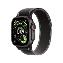 Apple Watch Ultra 3 GPS + Cellular 49mm Premium Running and Multisport Smartwatch with Rugged Black Titanium Case with Black/Charcoal Trail Loop M/L. Advanced Health and Fitness Tracking