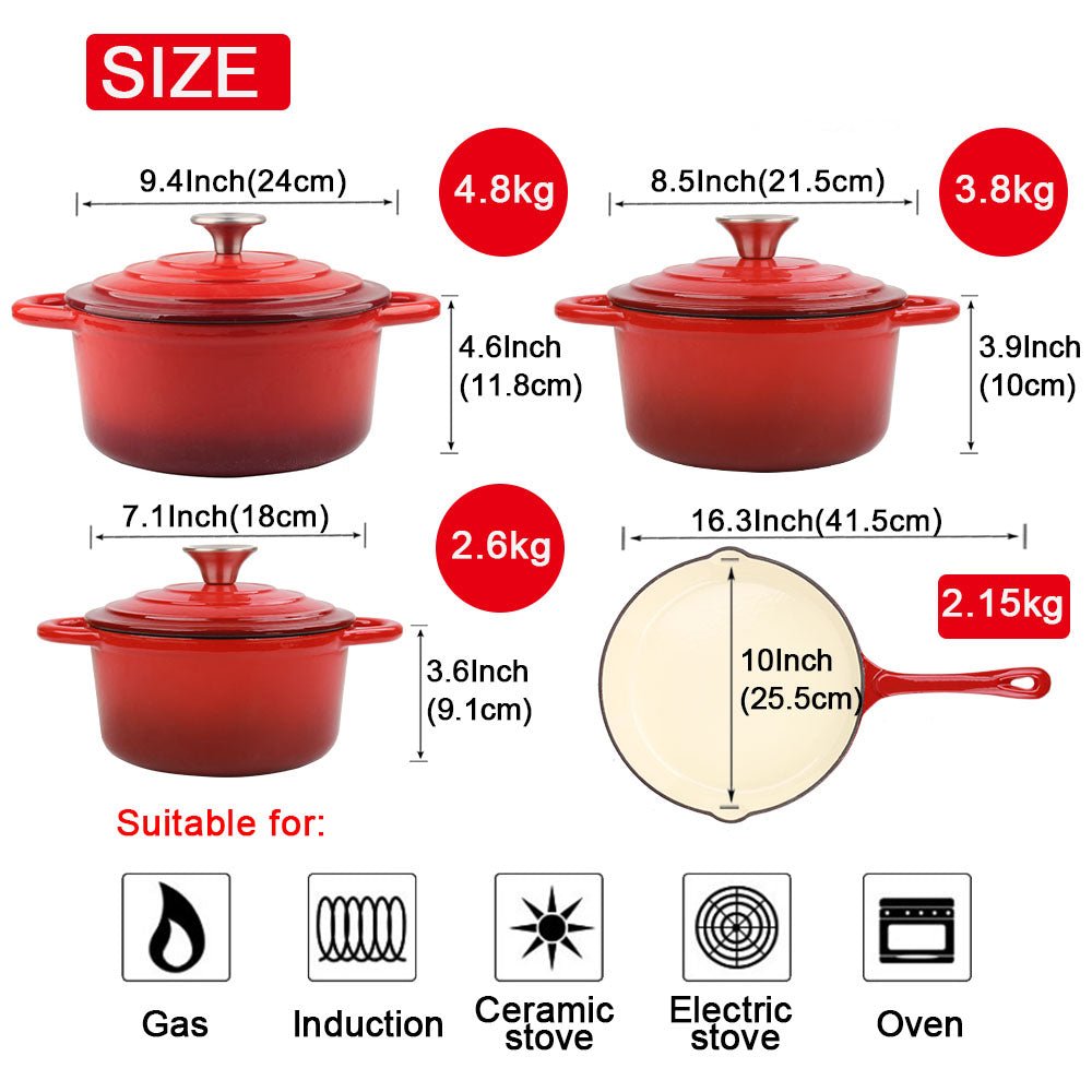 Dutch Oven Cookware 7-Pcs Set - V A V GET