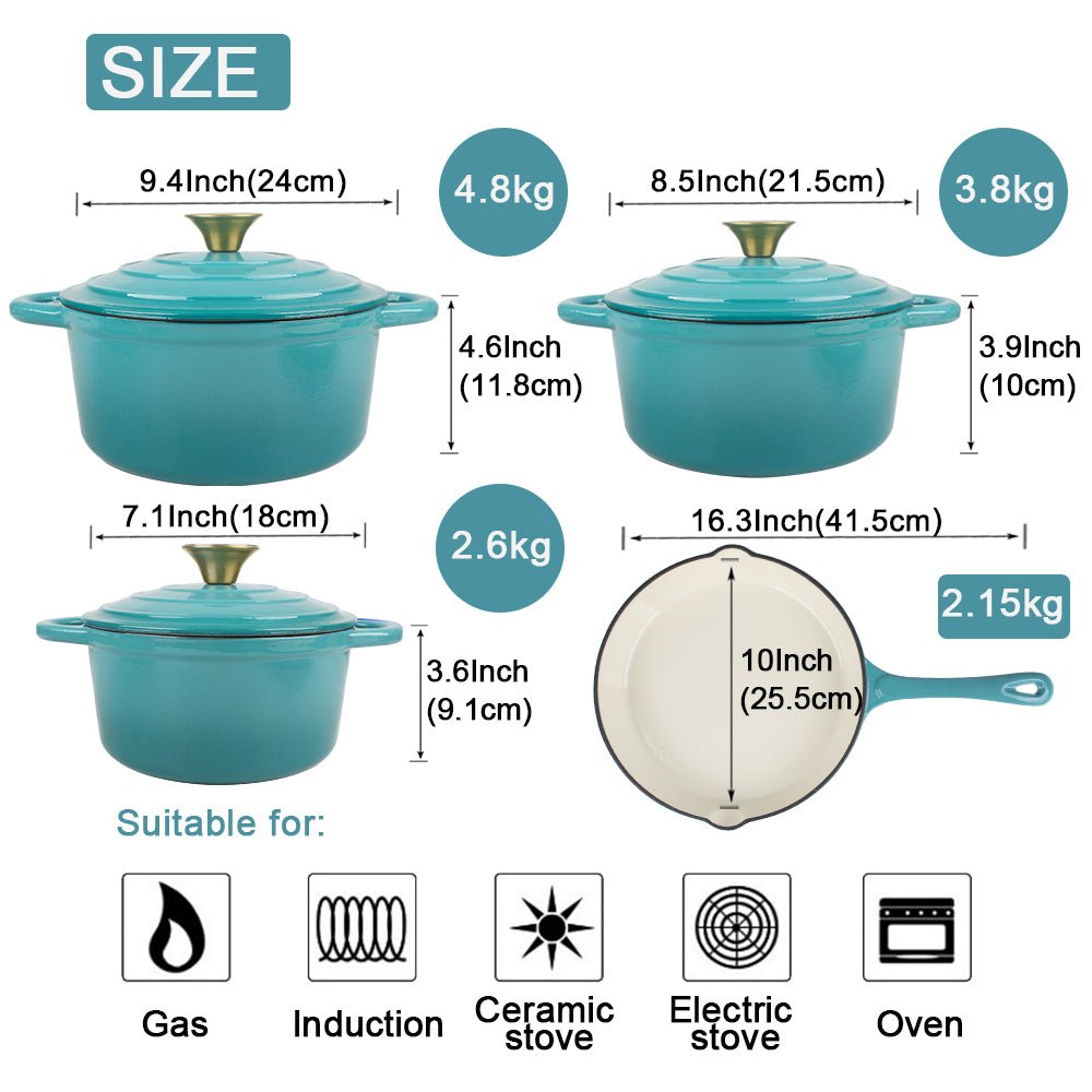 Dutch Oven Cookware 7-Pcs Set - V A V GET